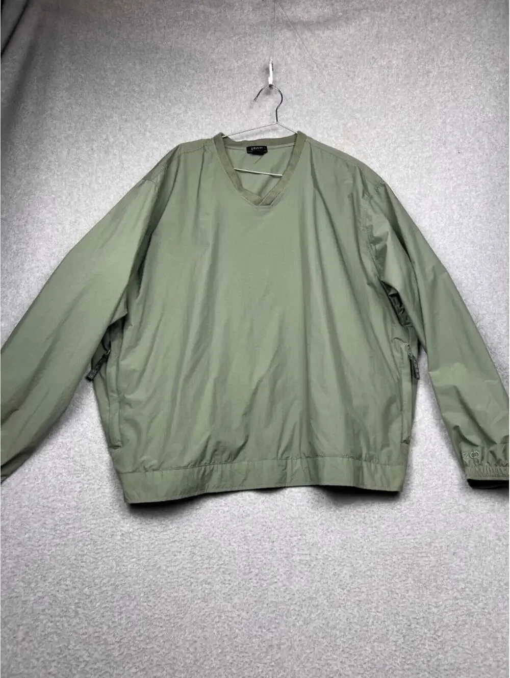 Izod XFG Golf Pullover WindBreaker Nylon Mens  XL Lightweight Green Outdoor